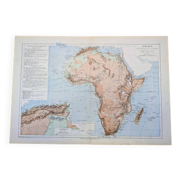 Africa, original map printed in 1892.