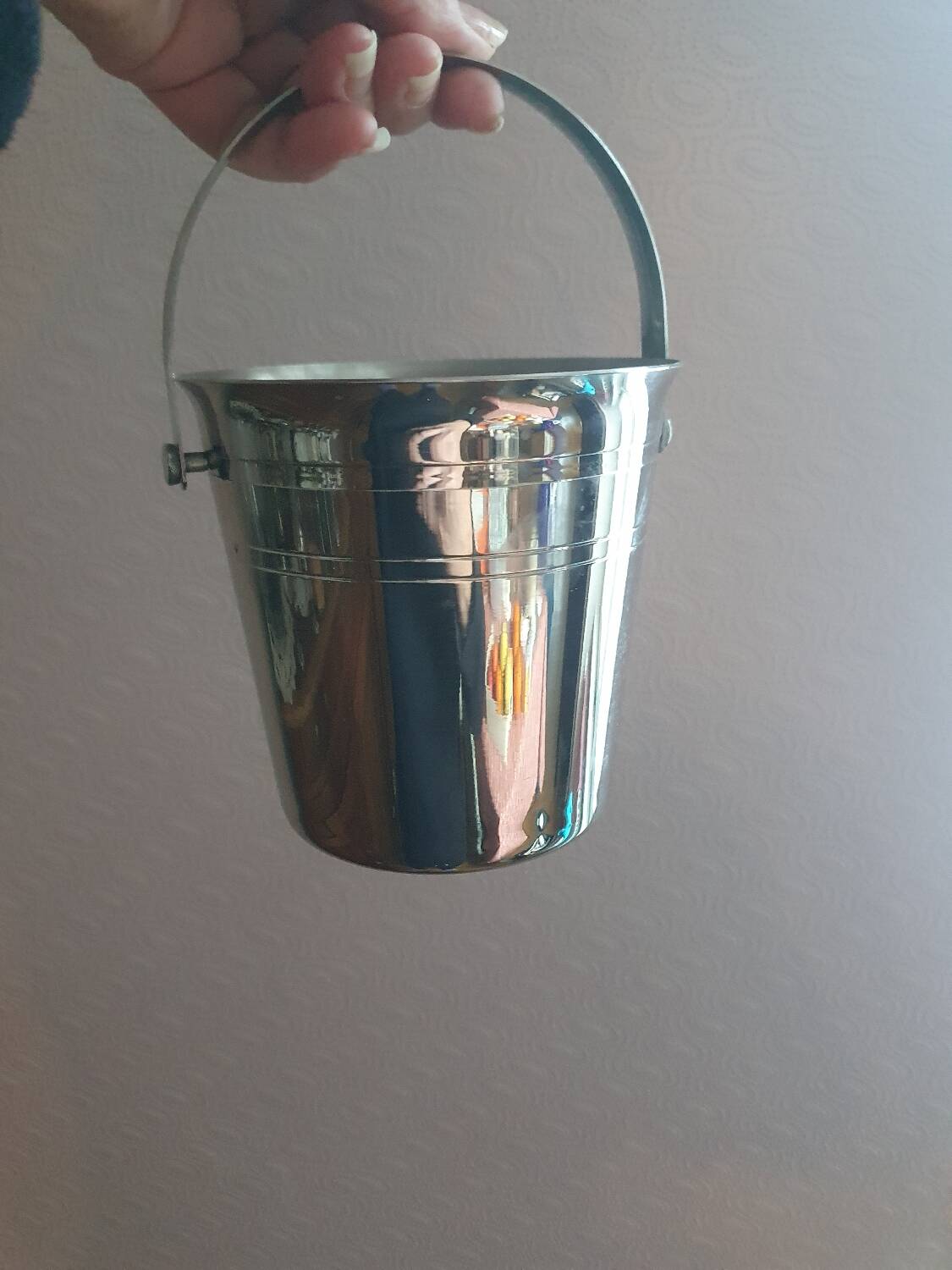 Service à glaçons seau à glaçons et sa cuillère en inox Guy degrenne vintage