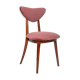 Vintage mid-20th century purple plum velvet heart-shaped chair.