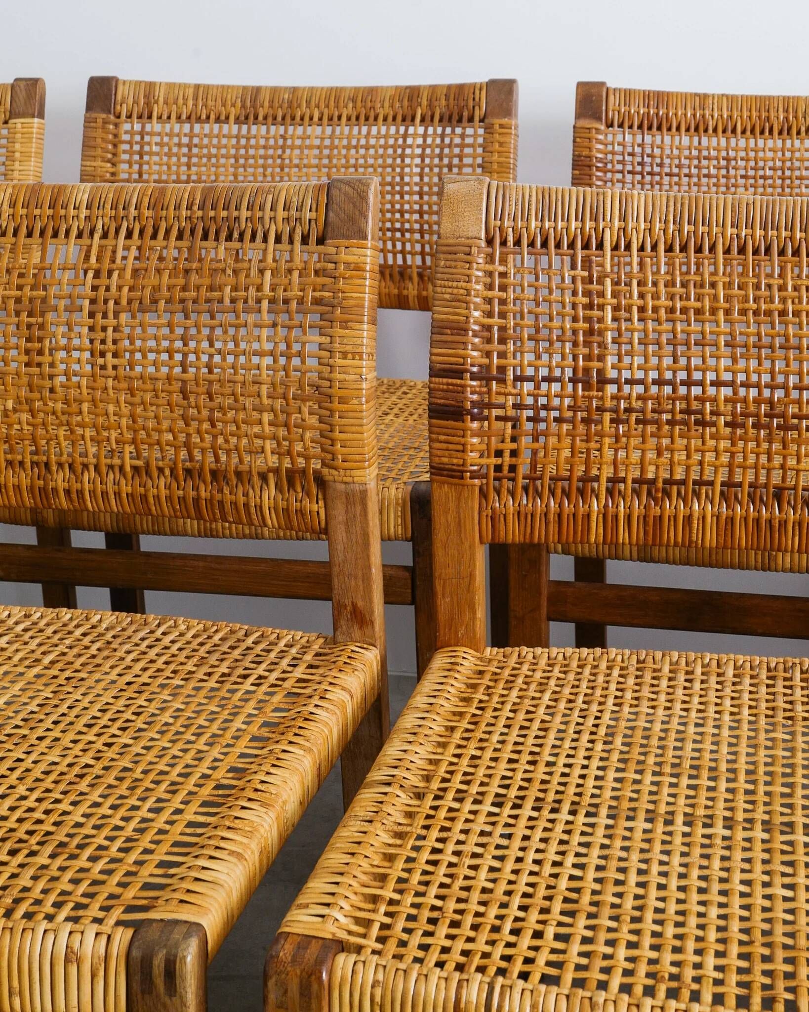 Danish Mid Century Wooden Dining Chairs by Børge Mogensen, 1960s