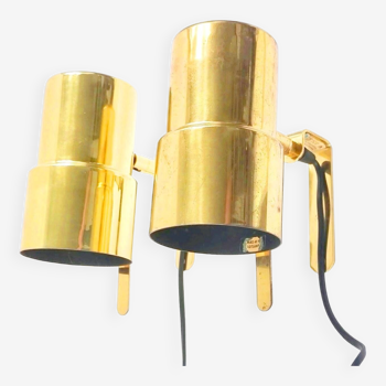 Pair of Scandinavian Brass Model V-324 Wall Lights from Hans-Agne Jakobsson Ab Markaryd, 1960s