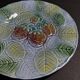 Strawberry barbotine plate Salins les Bains 20th century