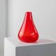 Vintage red Murano glass vase - Italy 1970s