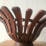 Vintage wood trinket bowl