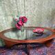 Table basse vintage rétro vintage ovale en teck par GPlan 1960