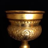 Gilt Bronze Planter with Onyx Column