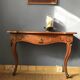 Wooden Console with Smoked Glass, 1950s
