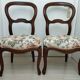 Paire de chaises Louis Philippe assisse tissu