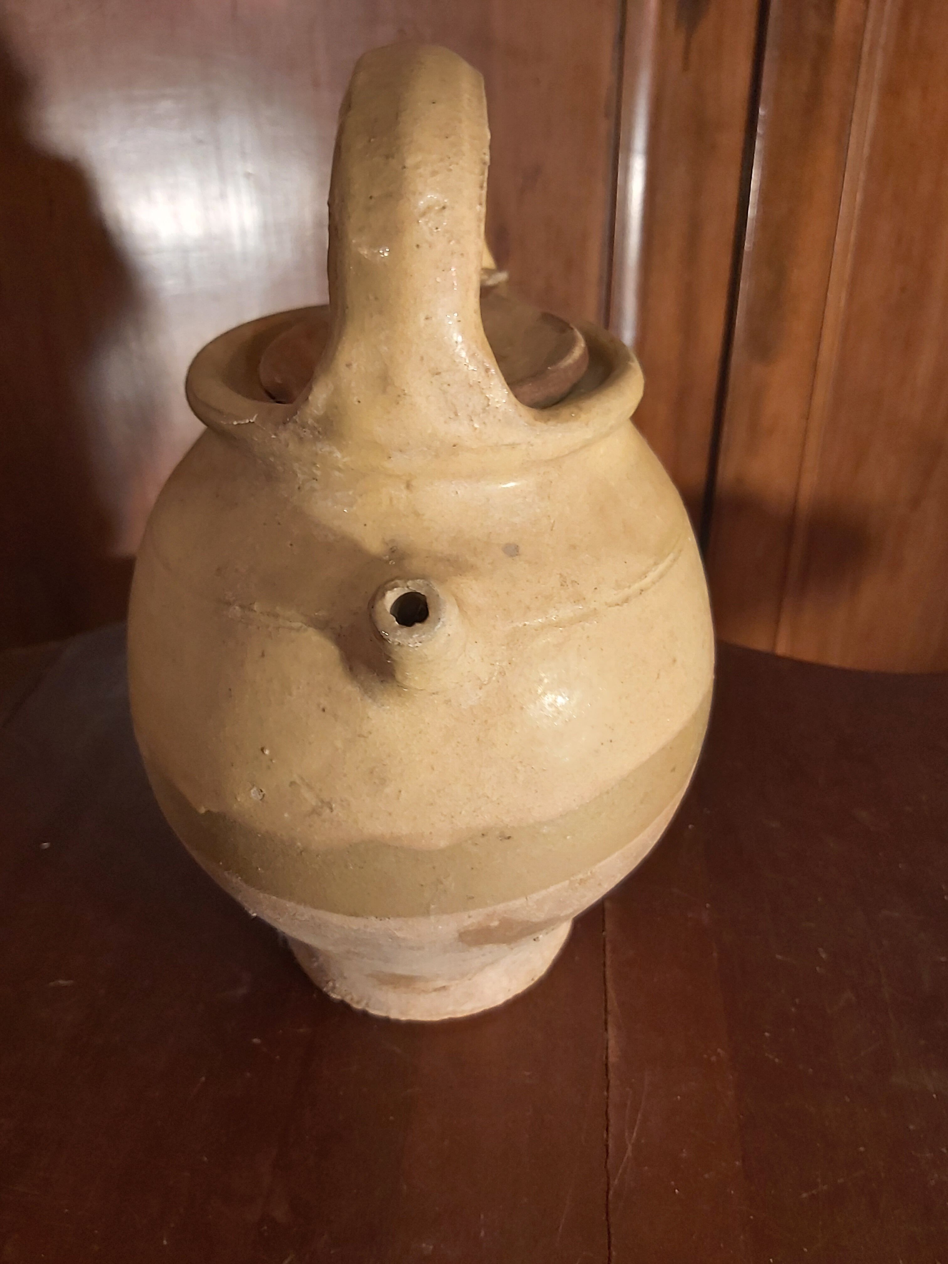 Old glazed terracotta gargoulette