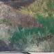 Oil painting on canvas forest landscape signed 30s
