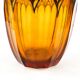 Art déco vase, honey crystal, galvanic coating, Poland, 1930s