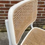 Suite de 4 chaises modèle Cesca b32 en blanc par Marcel Breuer 1987