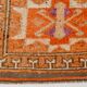 Rare Tapis Runner Vintage Anatolien, Tons Orange et Violet, Fait Main