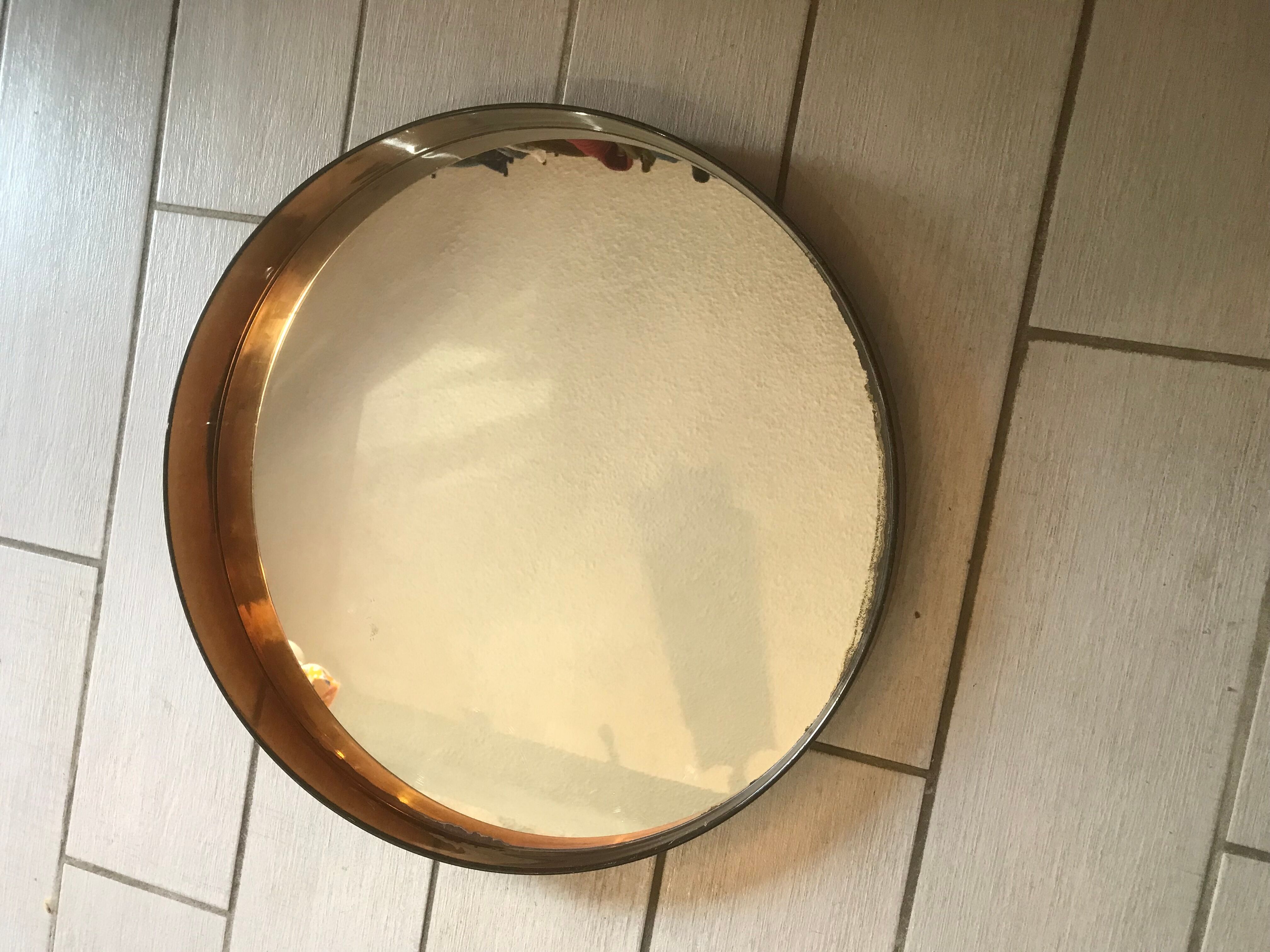 Round mirror Syla vintage 1970 48cm