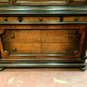 Two-body mahogany veneer buffet Victorian Style 20th century