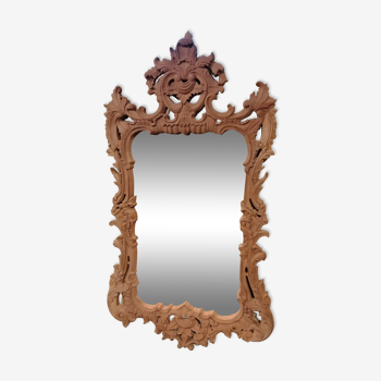 Carved wooden mirror 140x80cm
