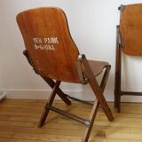 Pair of folding wooden chairs US ARMY World War II