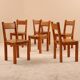 Solid elm chairs, 1980s