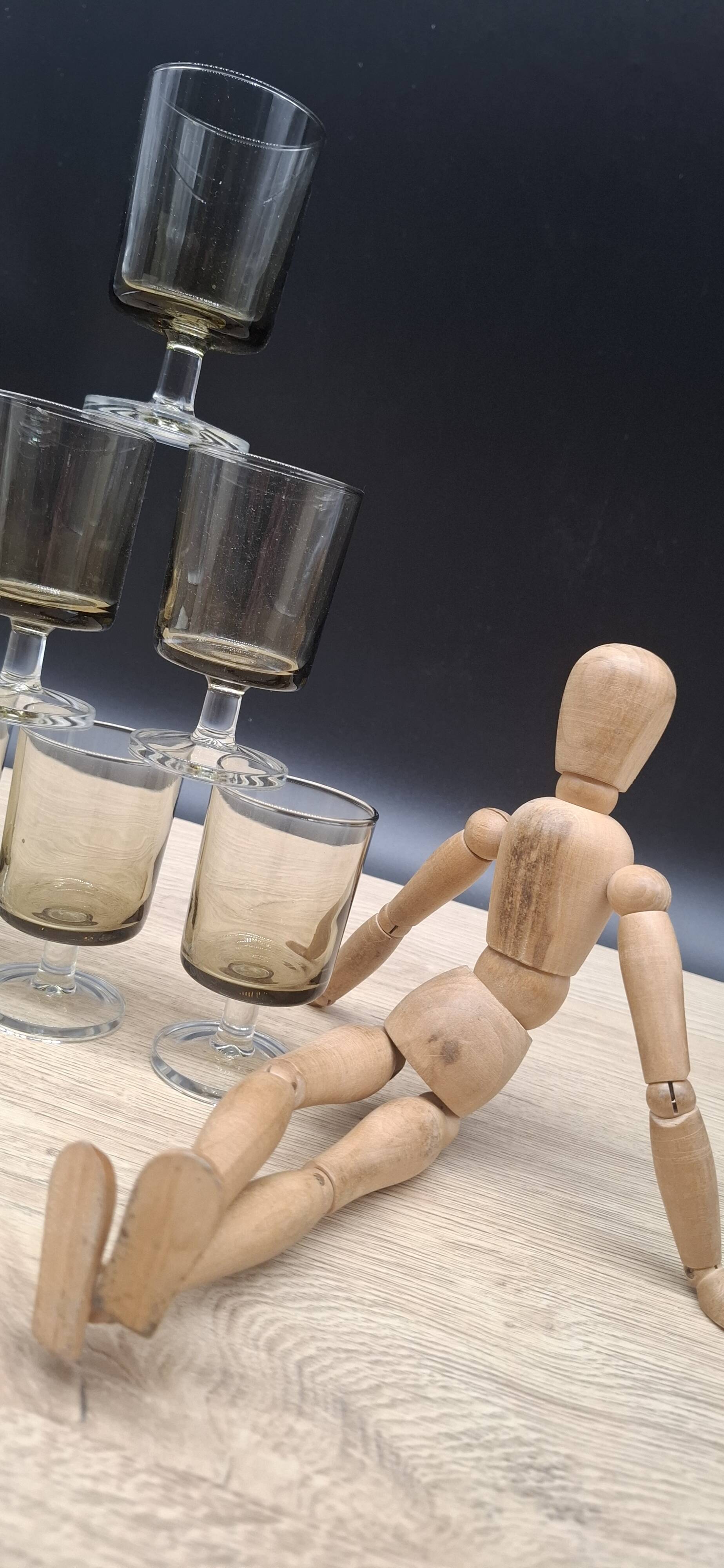 Set of 6 Luminarc smoked Sweden glasses