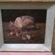 Peinture "gallinacé et ses petits"