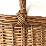 Woven wicker basket