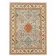 Modern Hand-Knotted Wool Area Rug for Living Room, Blue Geometric Medallion Design Carpet