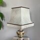 Living room lamp in cracked earthenware style, handmade decoration, 20th century
