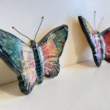 Vintage ceramic wall butterflies
