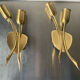 Pair of danish  mcm brass wall lamps sconces by fog & mørup