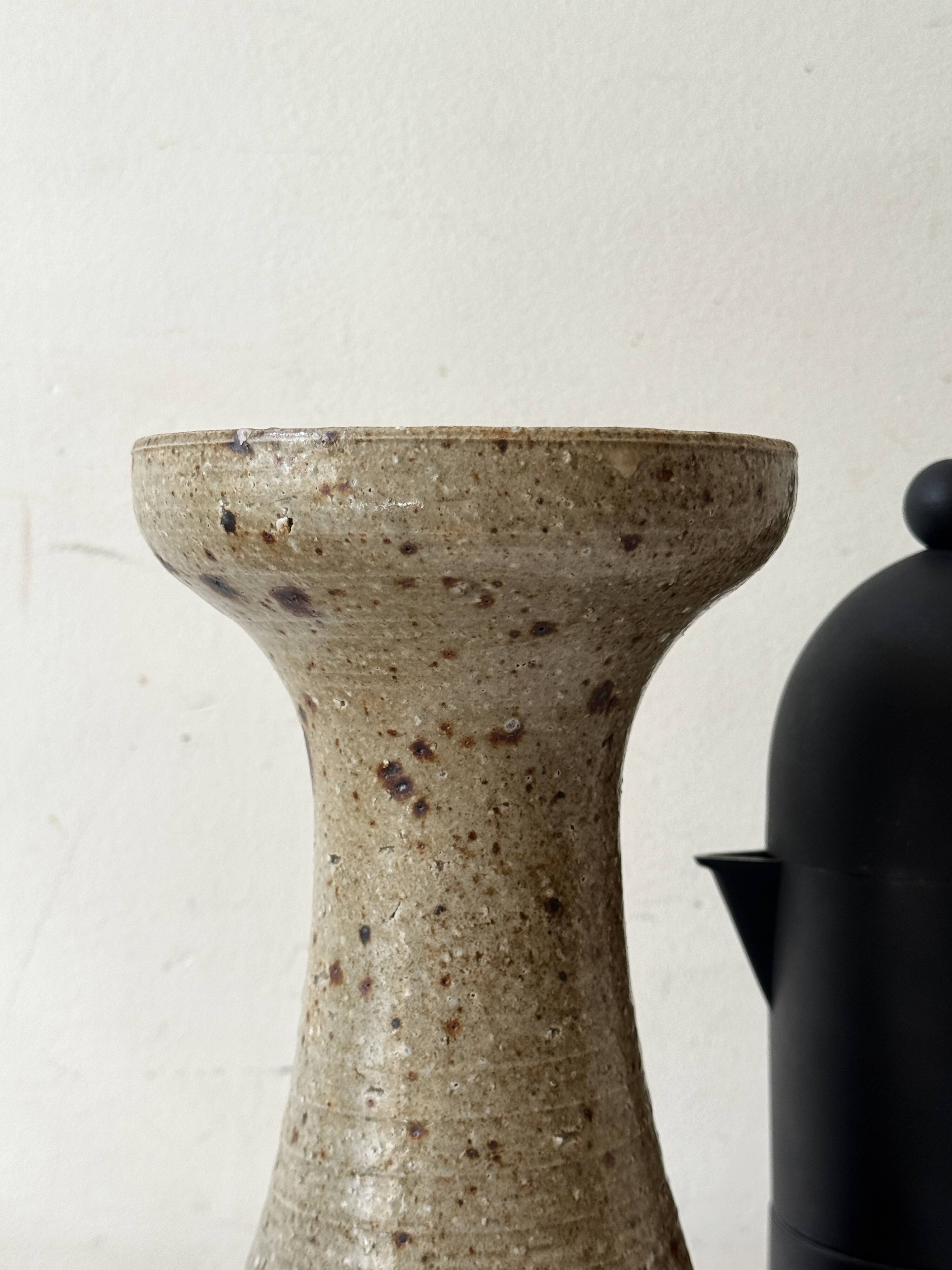 Pyrite stone candlestick vase, Alain Blanchard 1970