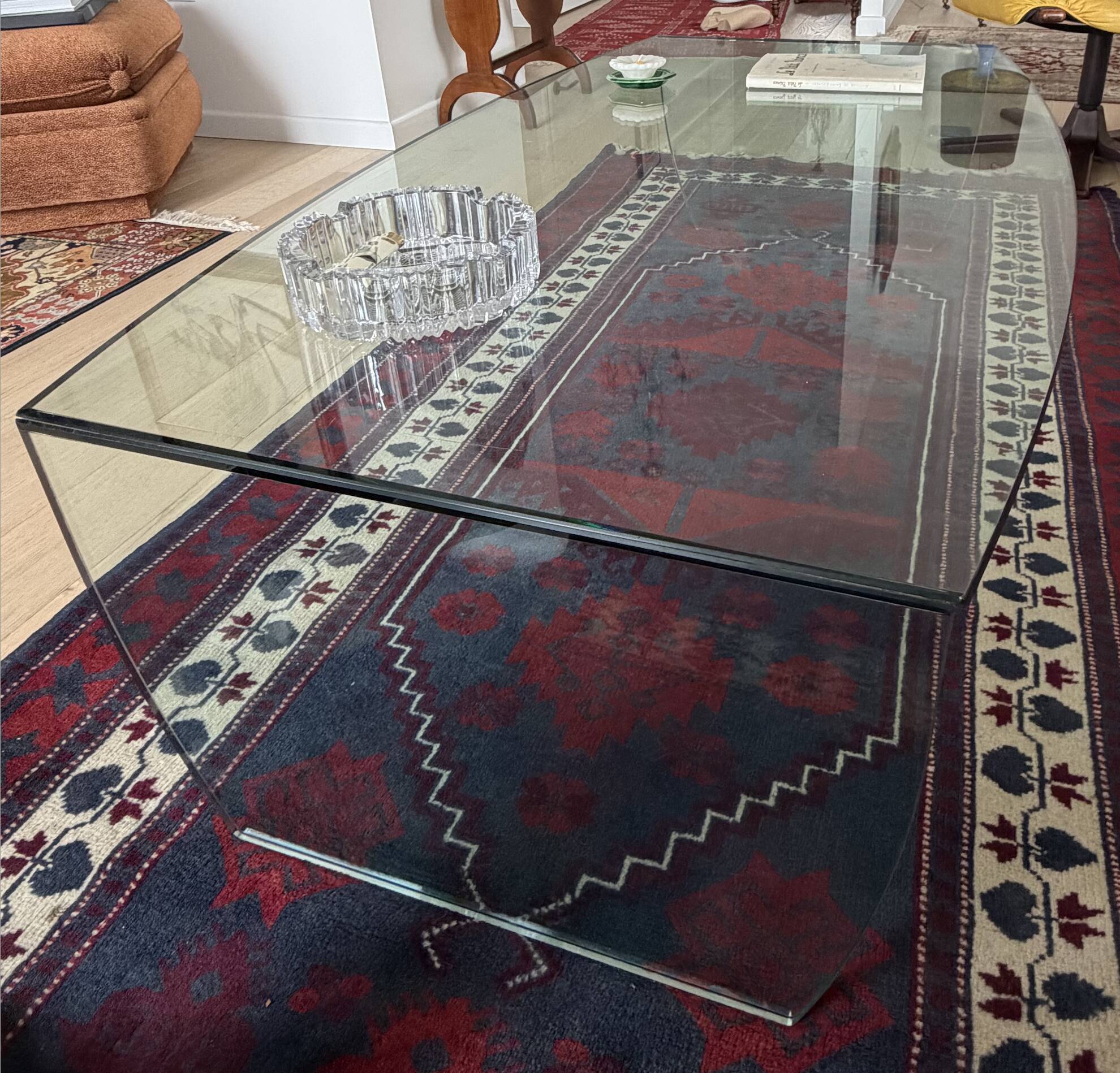 Roche-Bobois glass coffee table