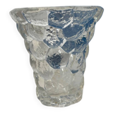 P Davesn honeycomb crystal vase, France
