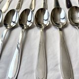 Christofle cutlery set - 11 fourchettes de table et 11 cuillères à soupe - Art déco - Métal argenté