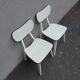 2 chairs in water green formica