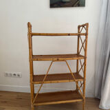 Vintage rattan bookshelf