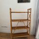 Vintage rattan bookshelf