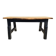 Bicolour coffee table in solid oak with 19th-century legs • Unique piece "Raw"