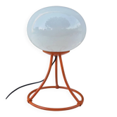 Vintage Space Age orange opaline table lamp 70s