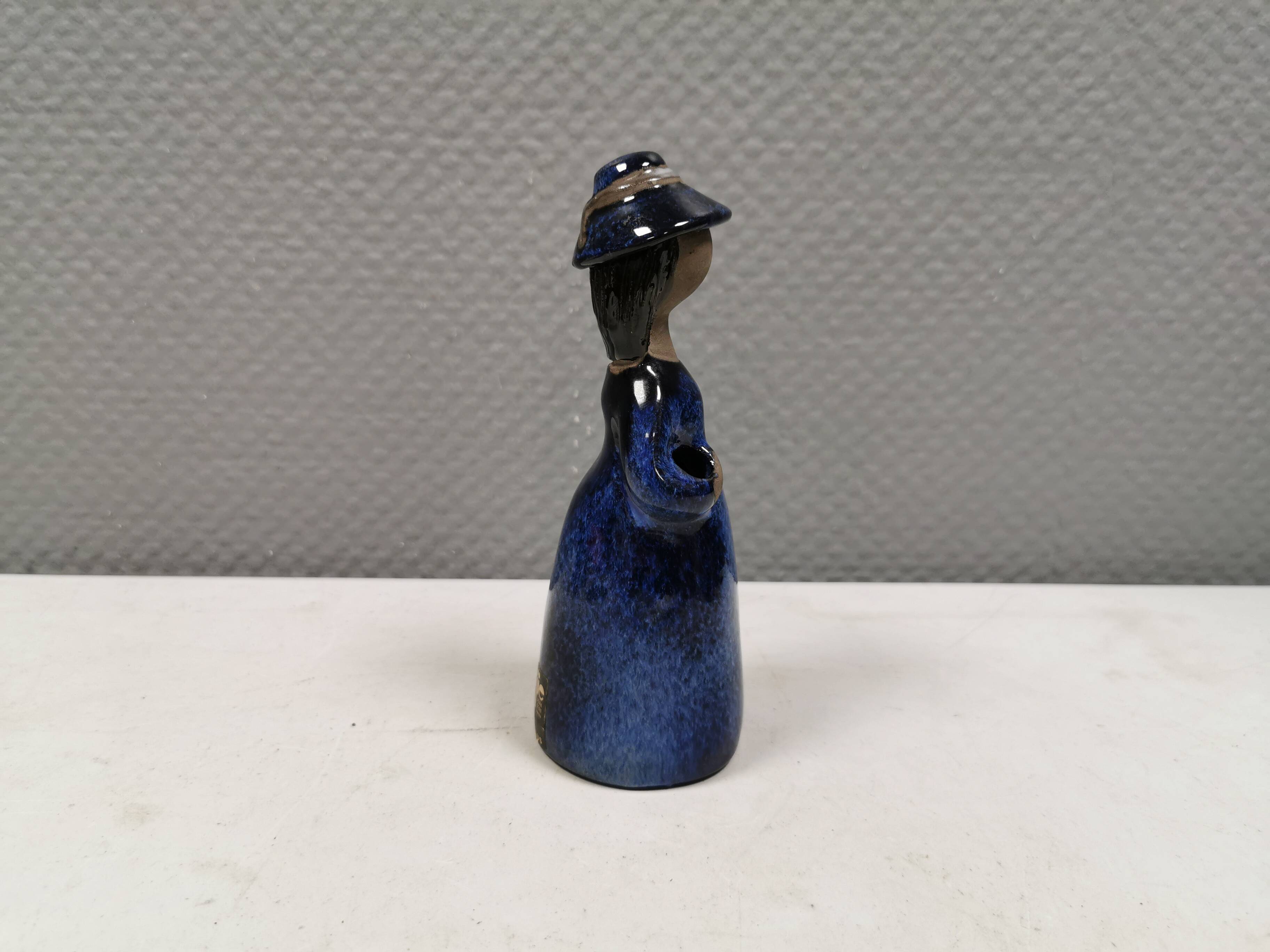 Beautiful vintage ceramic lady figurine by Elsi Bourelius Sweden 1980s