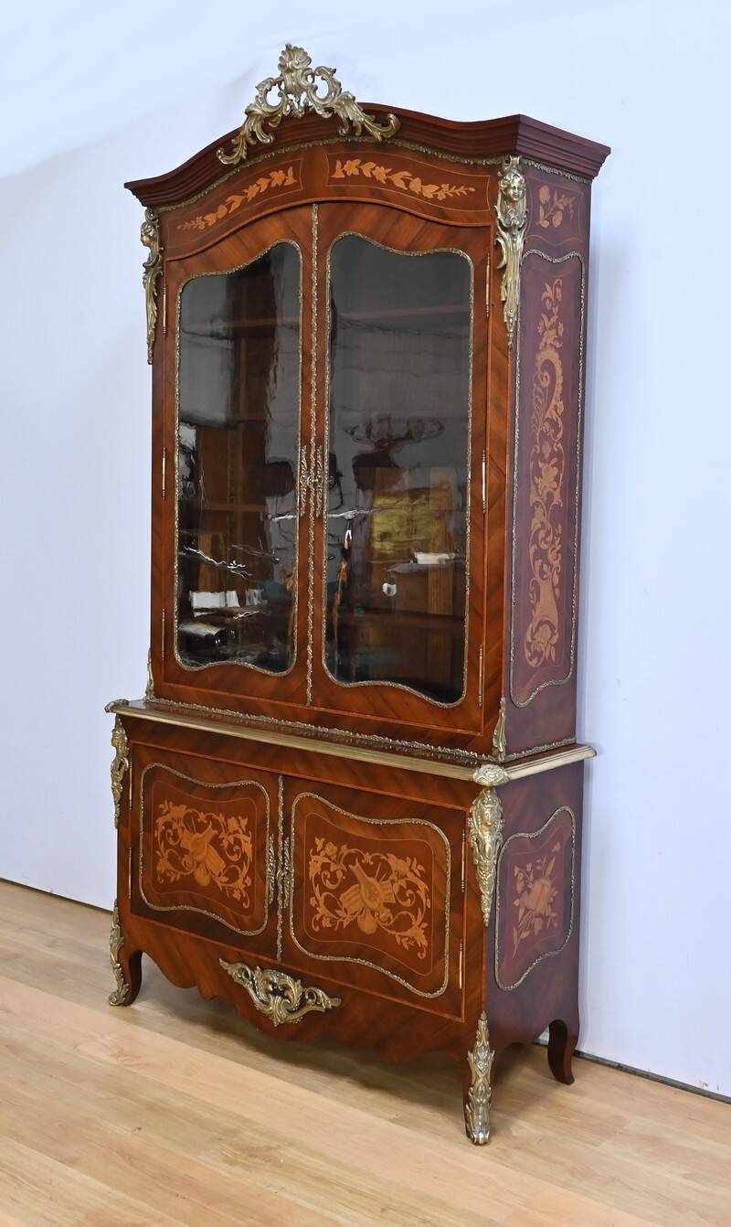Library Two-Body in Rosewood and Marquetry, Louis XV style – End