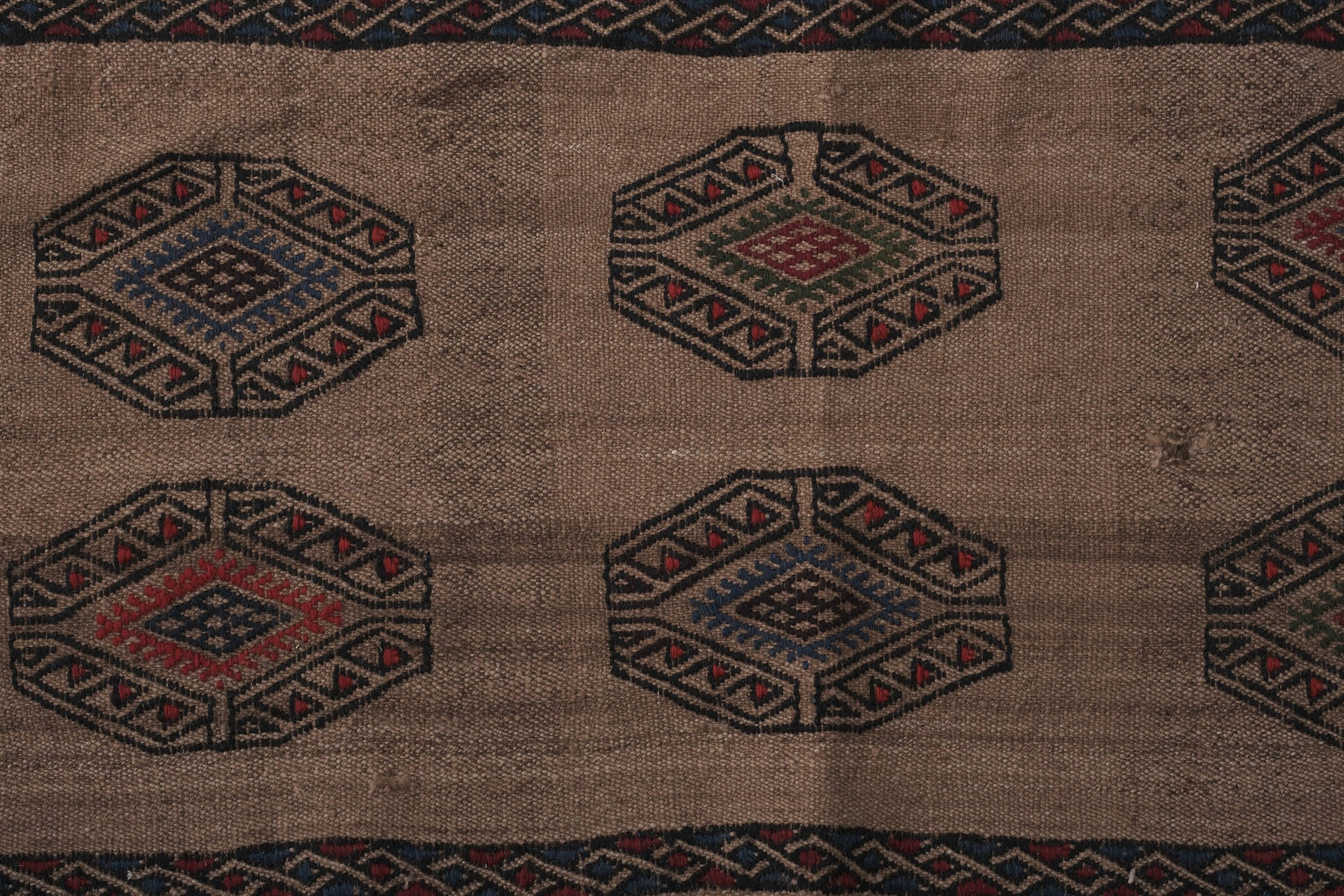 Vintage Turkish Oushak Rug Handwoven 42x402 cm