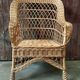 Fauteuil vintage rotin et osier
