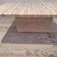 Square travertine coffee table, France, 1975