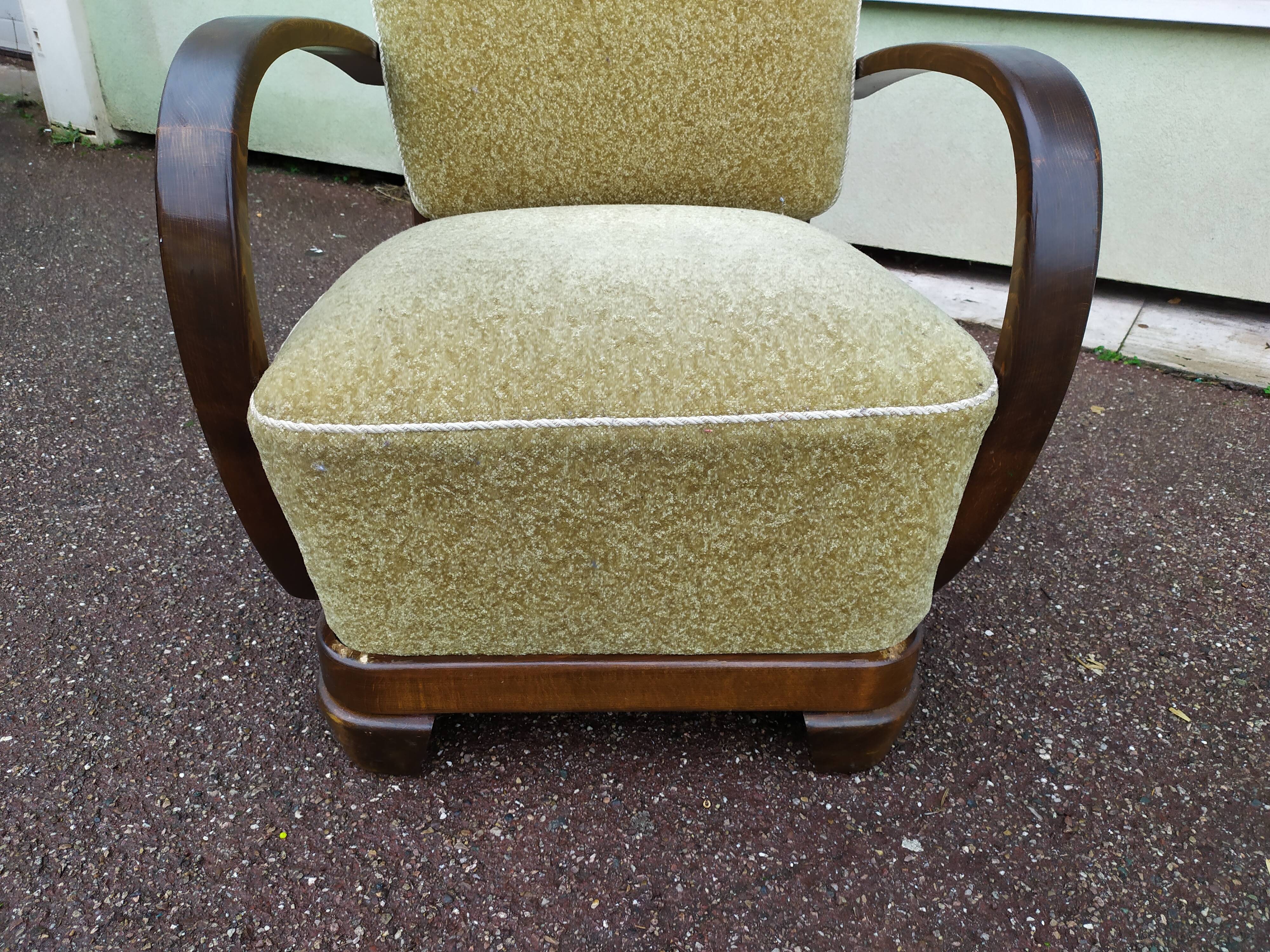 Cocktail Armchair - Esprit Club - Art Deco - Old