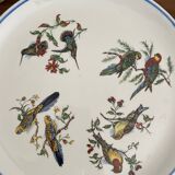 Plat rond en porcelaine oiseaux