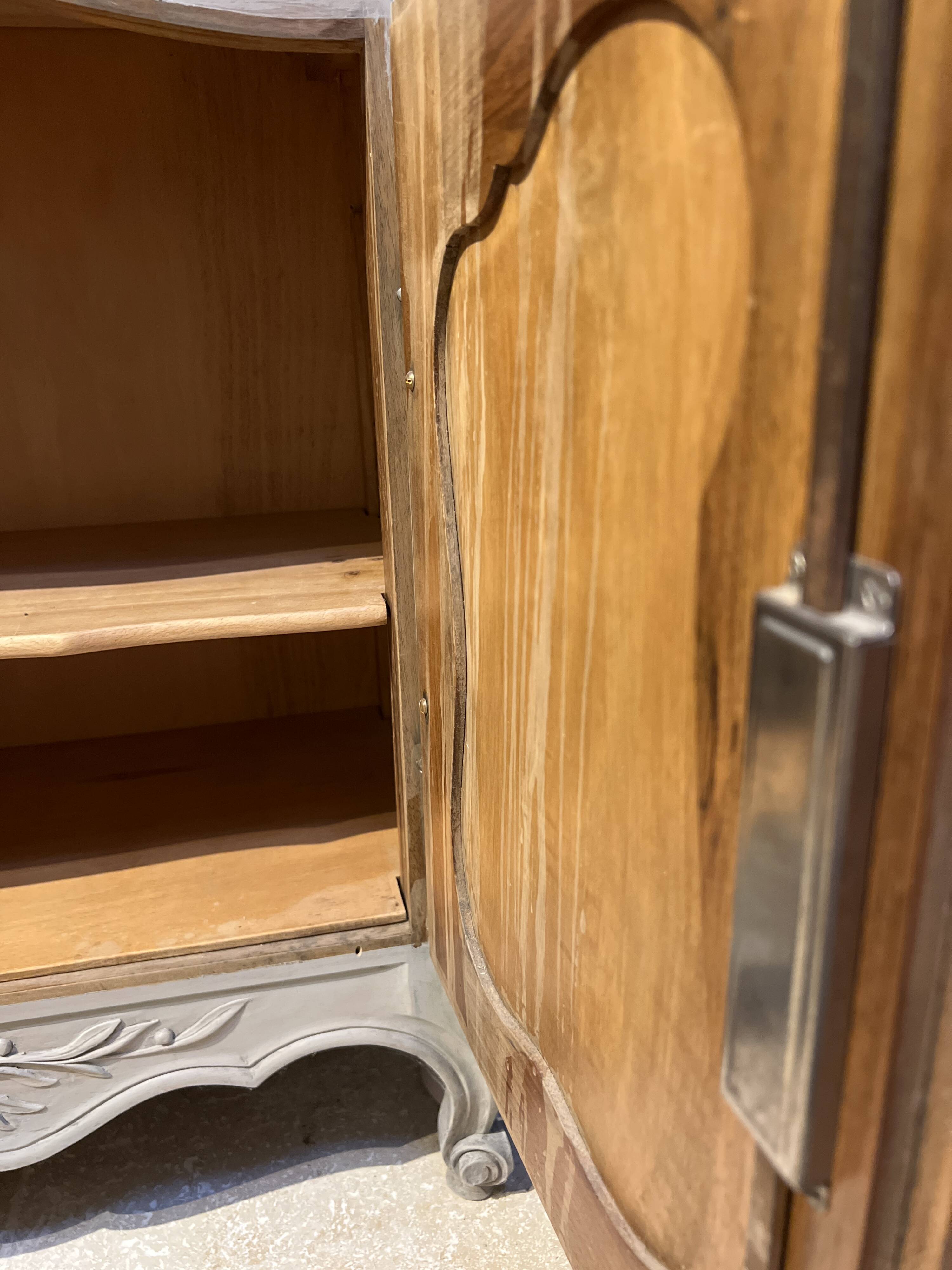 Magnificent Provençal secretary storage furniture made of solid wood with olives.