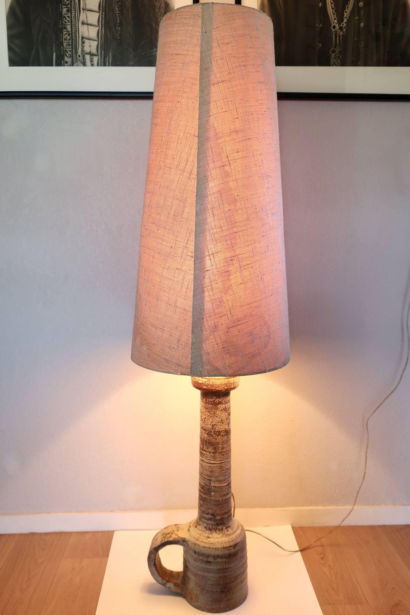 Jaan Mobach, Utrecht, Netherlands, large ceramic floor lamp from the 1960s.