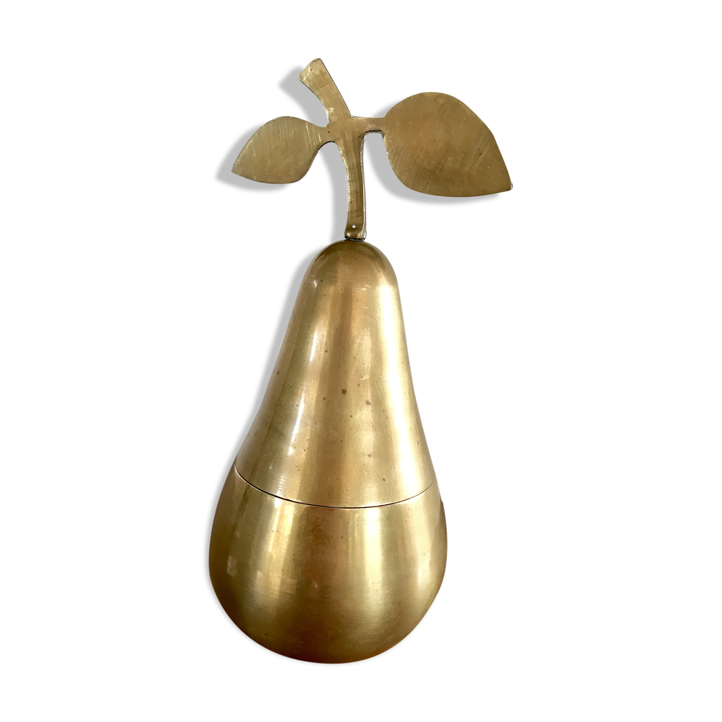 Void pear pocket vintage brass