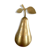 Void pear pocket vintage brass