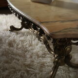 Brass and onyx coffee table
